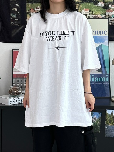 [UNISEX]피그먼트 라이크 오버핏 반팔 프린팅 티셔츠